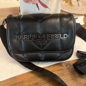 Karl Lagerfeld Black Quilted Shoulder Bag
